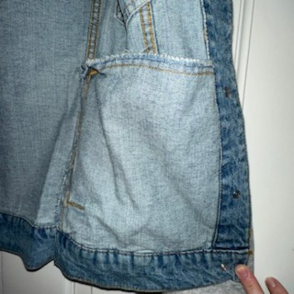 Distressed Vintage Jean Jacket Hoodie Combo - Picture 13 of 13